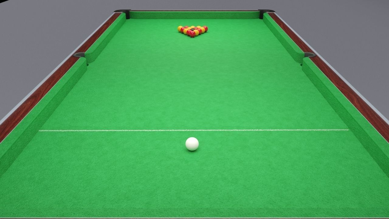 Super League Pool Table  Low-poly 3D model_14