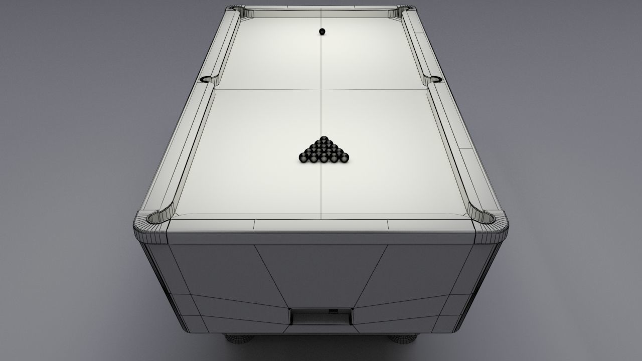 Super League Pool Table  Low-poly 3D model_5