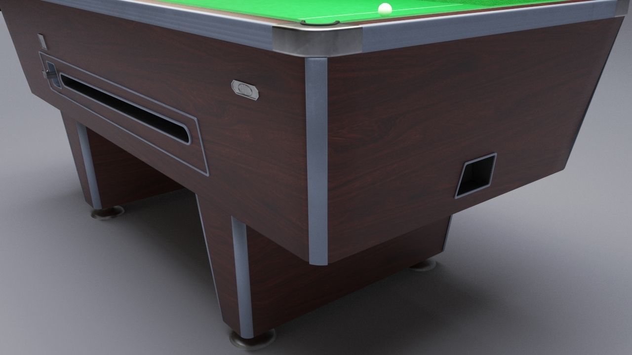 Super League Pool Table  Low-poly 3D model_10