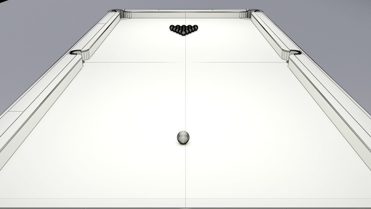 Super League Pool Table  Low-poly 3D model_15