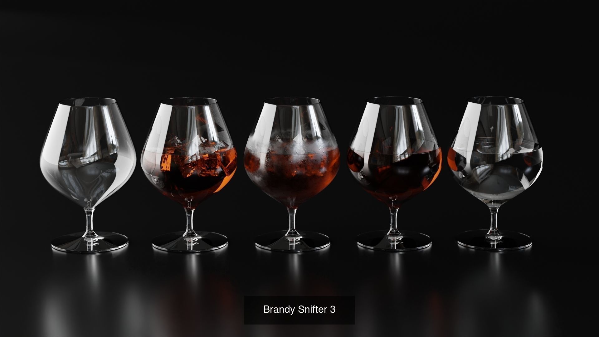 Big Fat Glass set 3D Model Collection_69