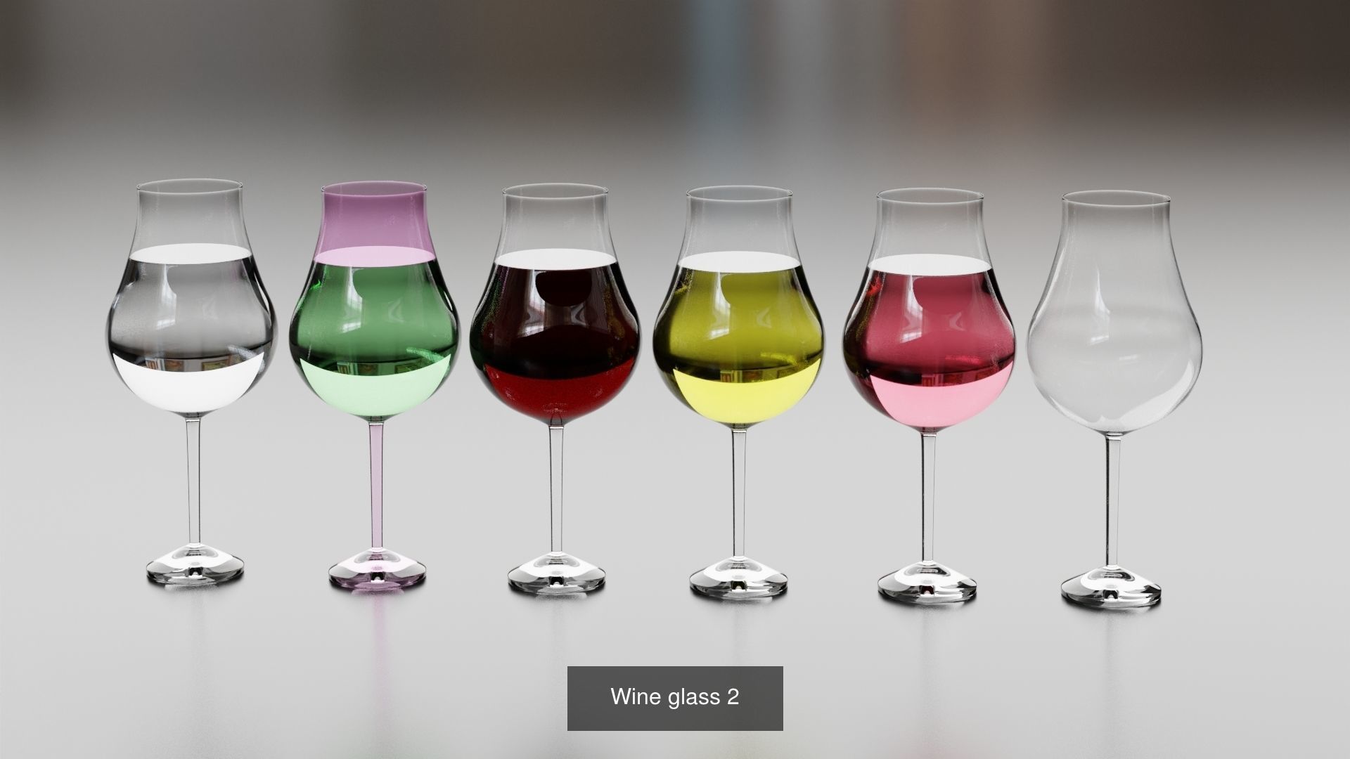Big Fat Glass set 3D Model Collection_59