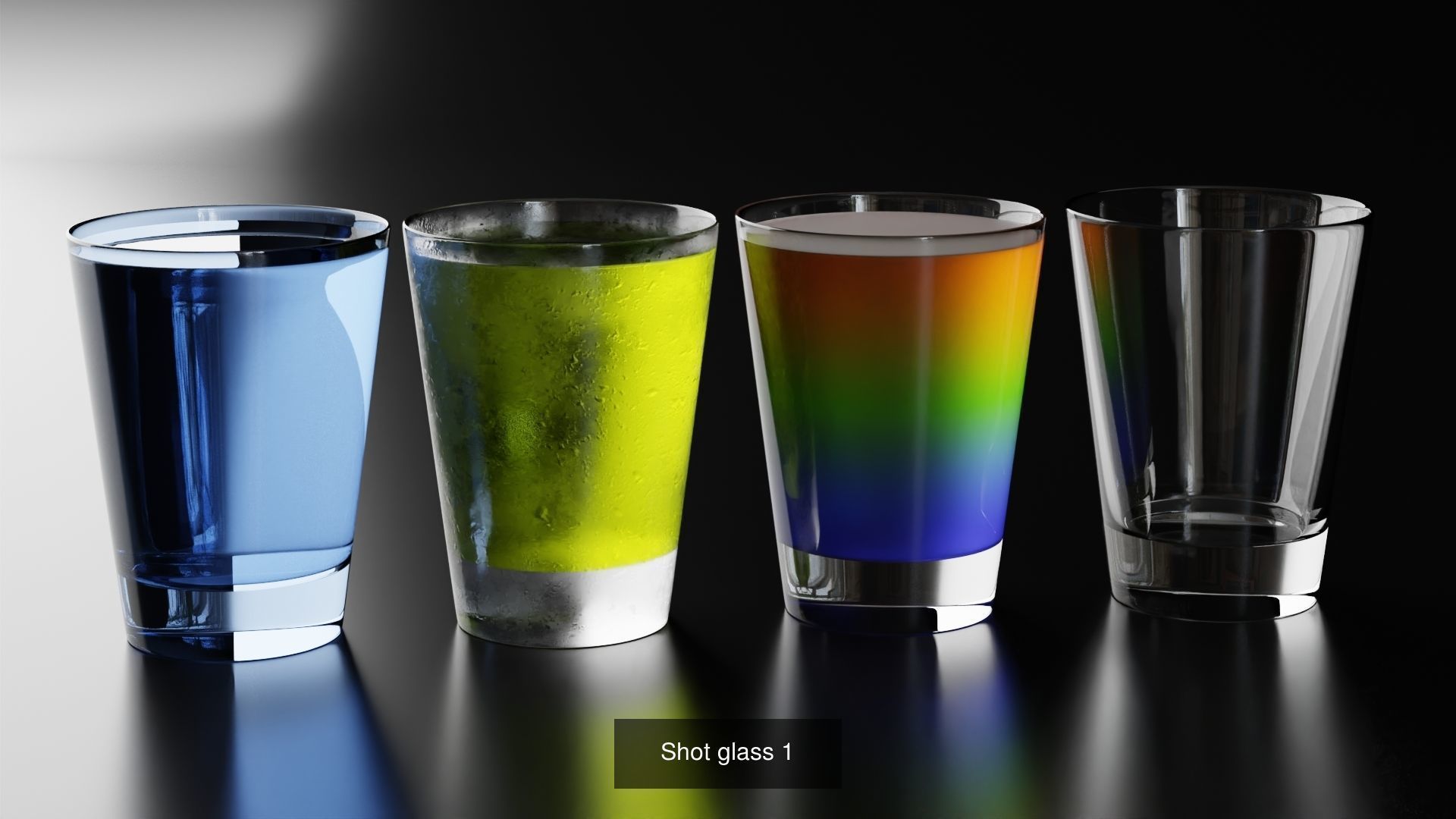 Big Fat Glass set 3D Model Collection_41