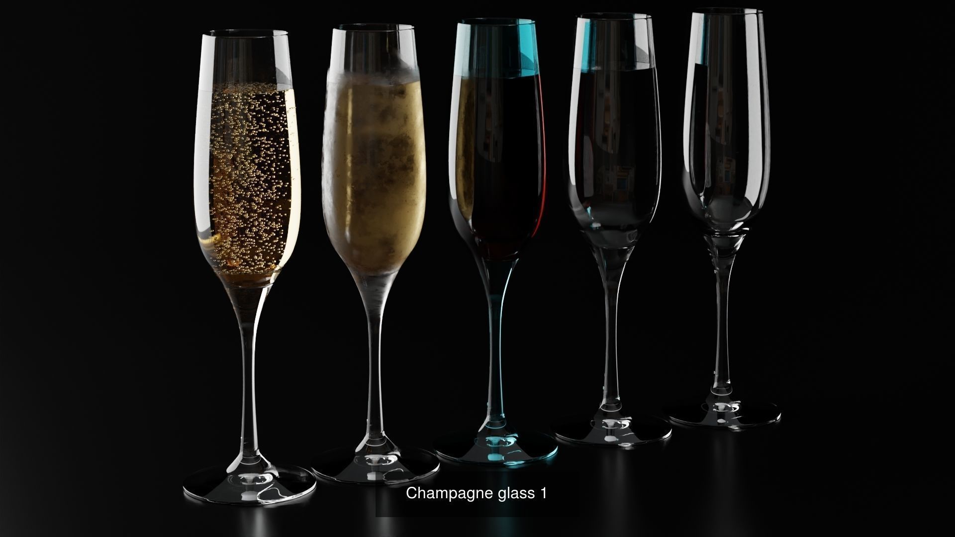 Big Fat Glass set 3D Model Collection_49