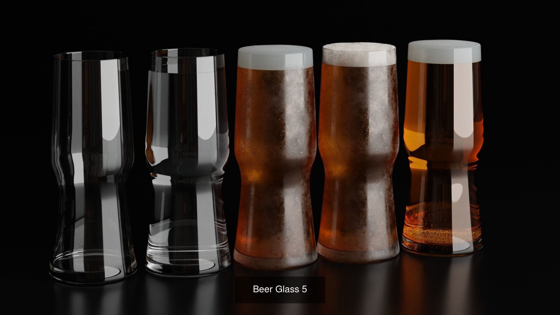 Big Fat Glass set 3D Model Collection_23