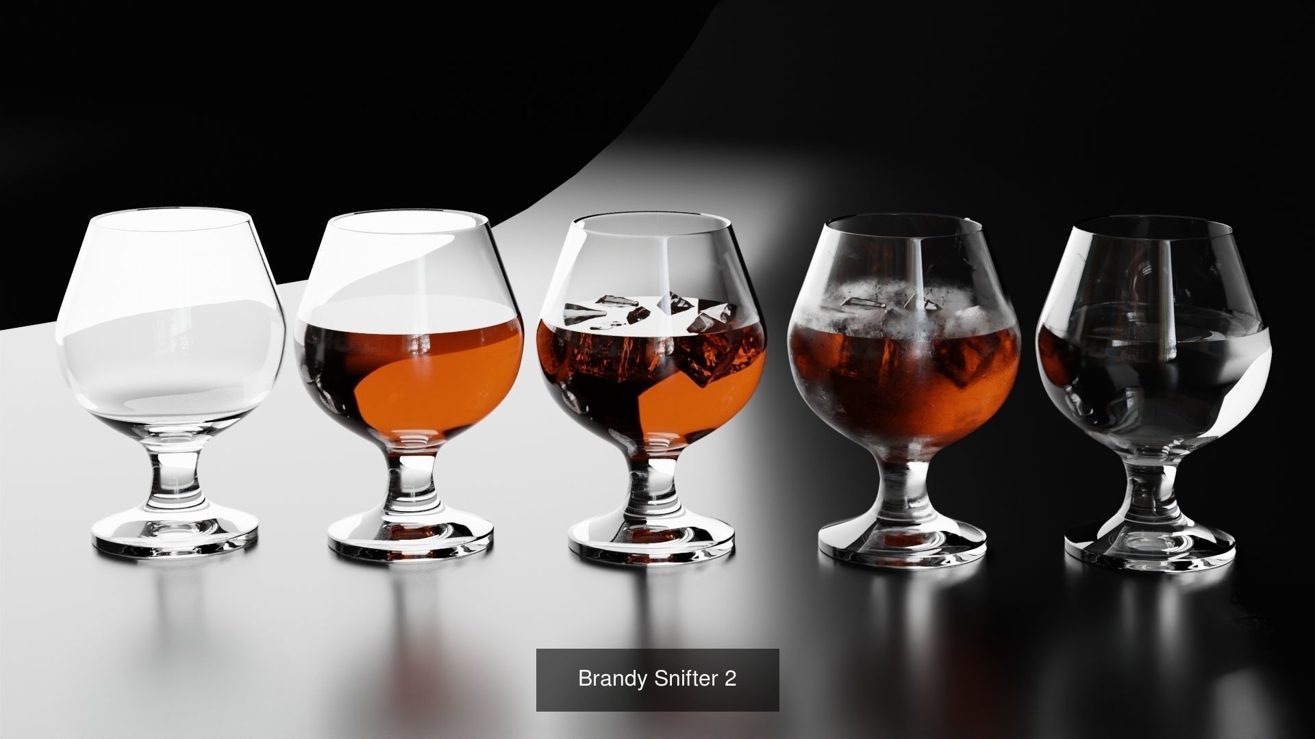 Big Fat Glass set 3D Model Collection_68