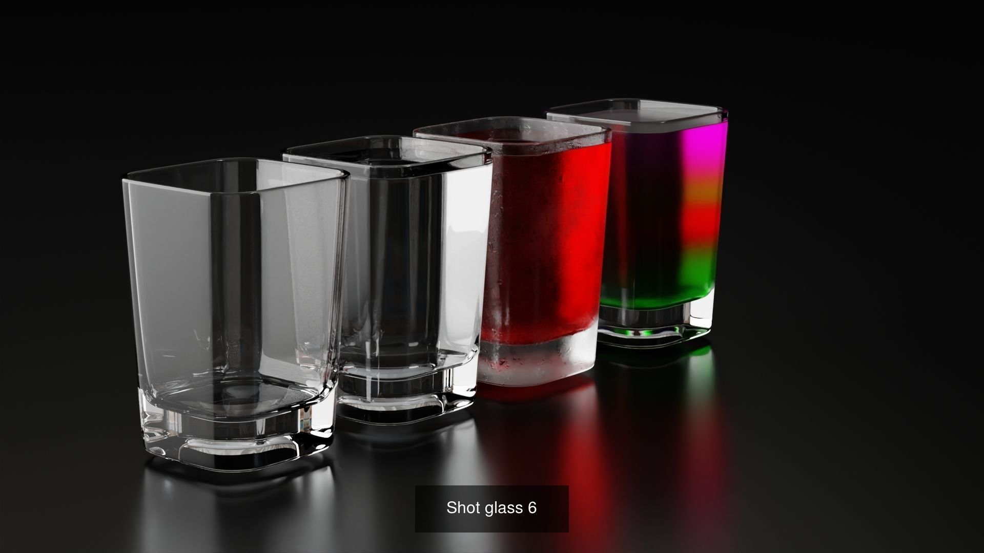 Big Fat Glass set 3D Model Collection_46