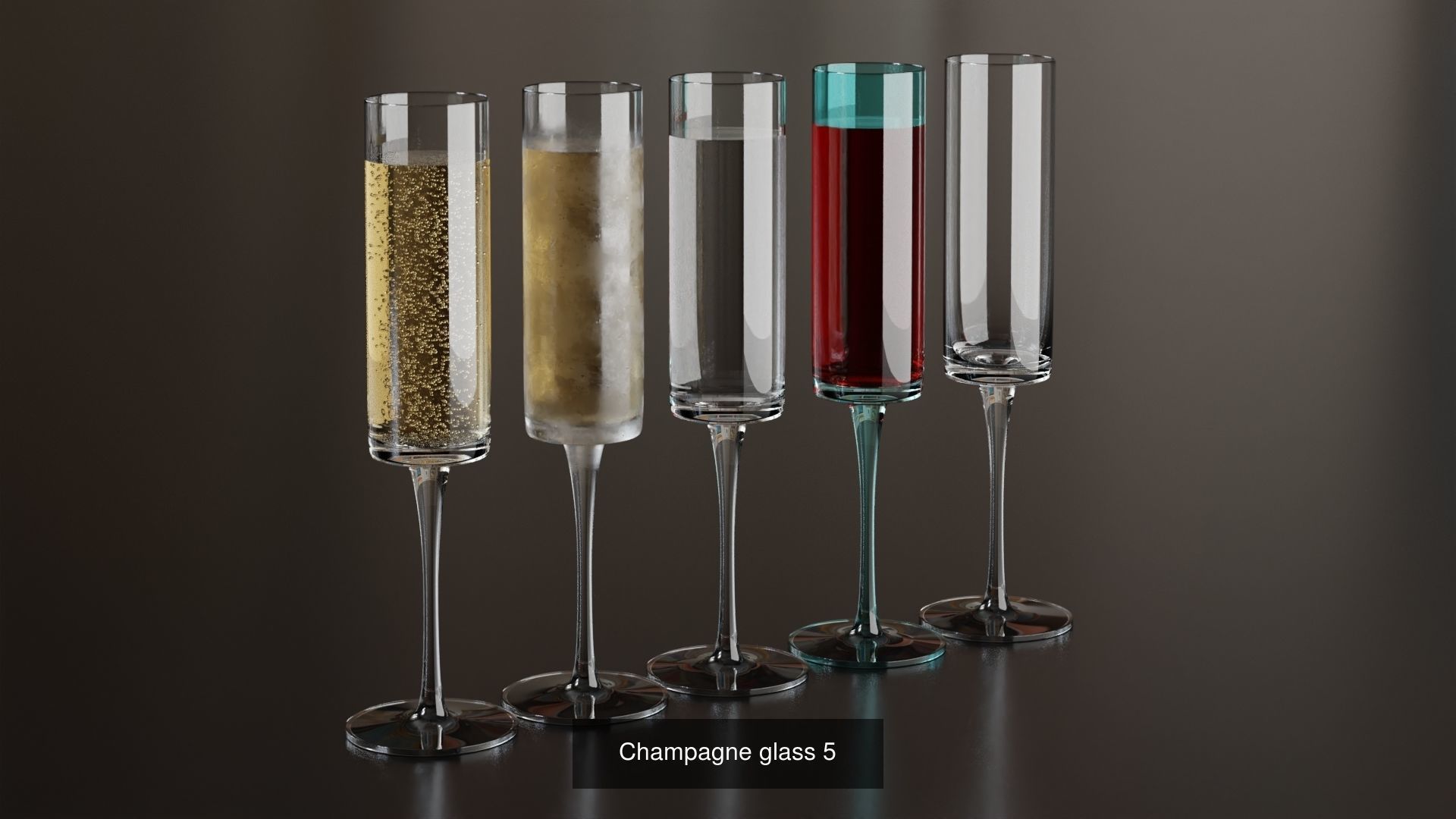Big Fat Glass set 3D Model Collection_53
