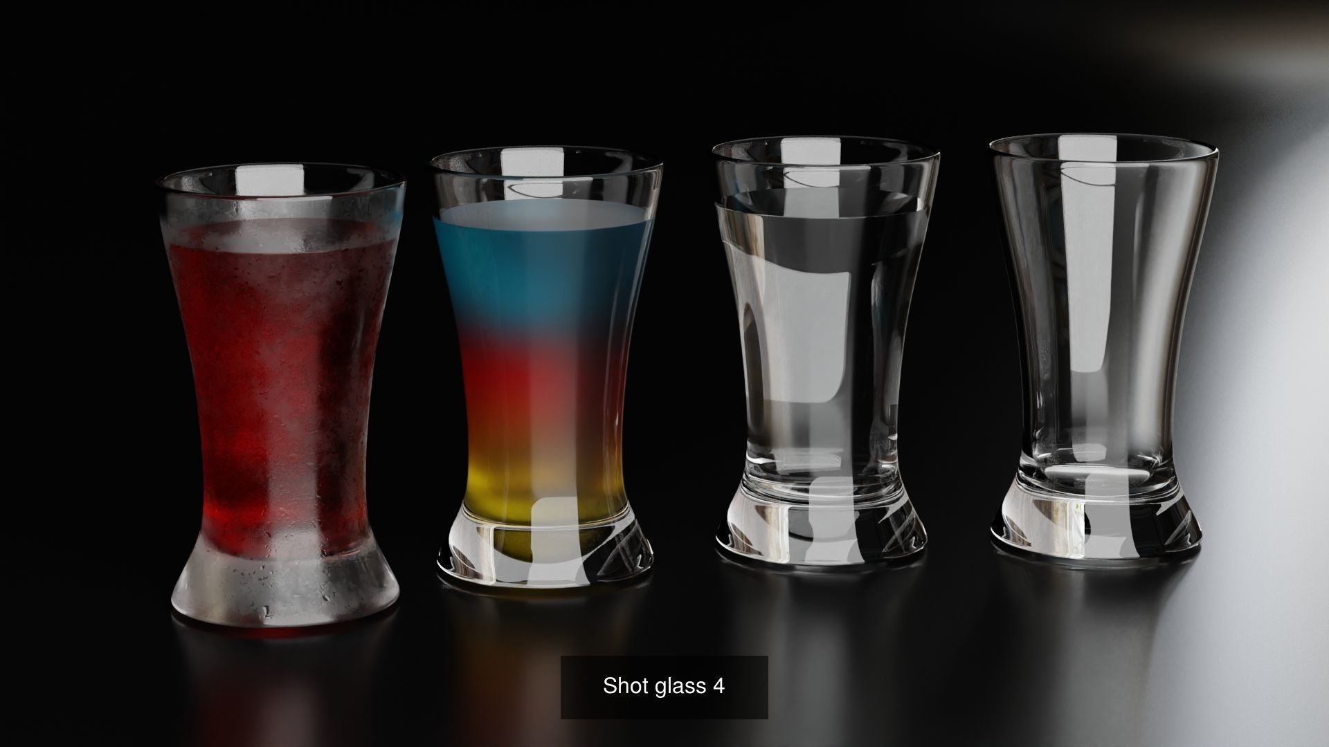 Big Fat Glass set 3D Model Collection_44