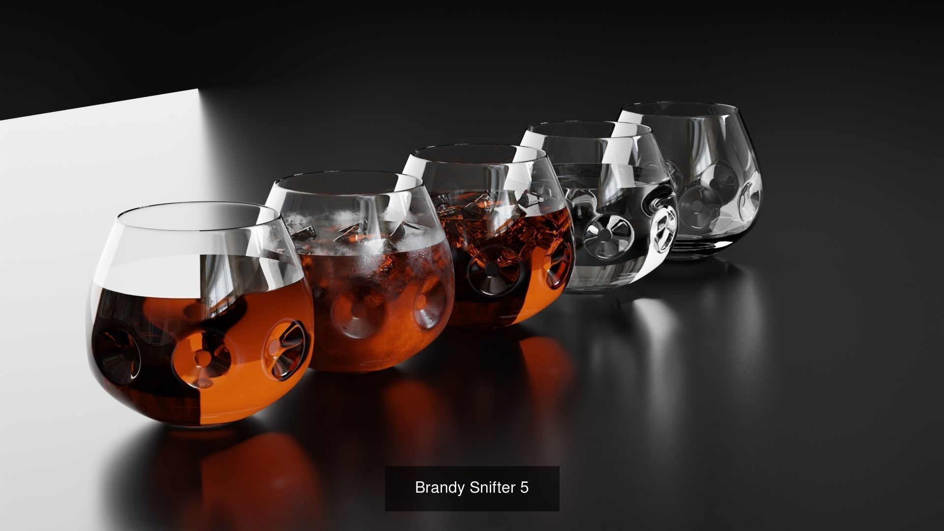 Big Fat Glass set 3D Model Collection_71