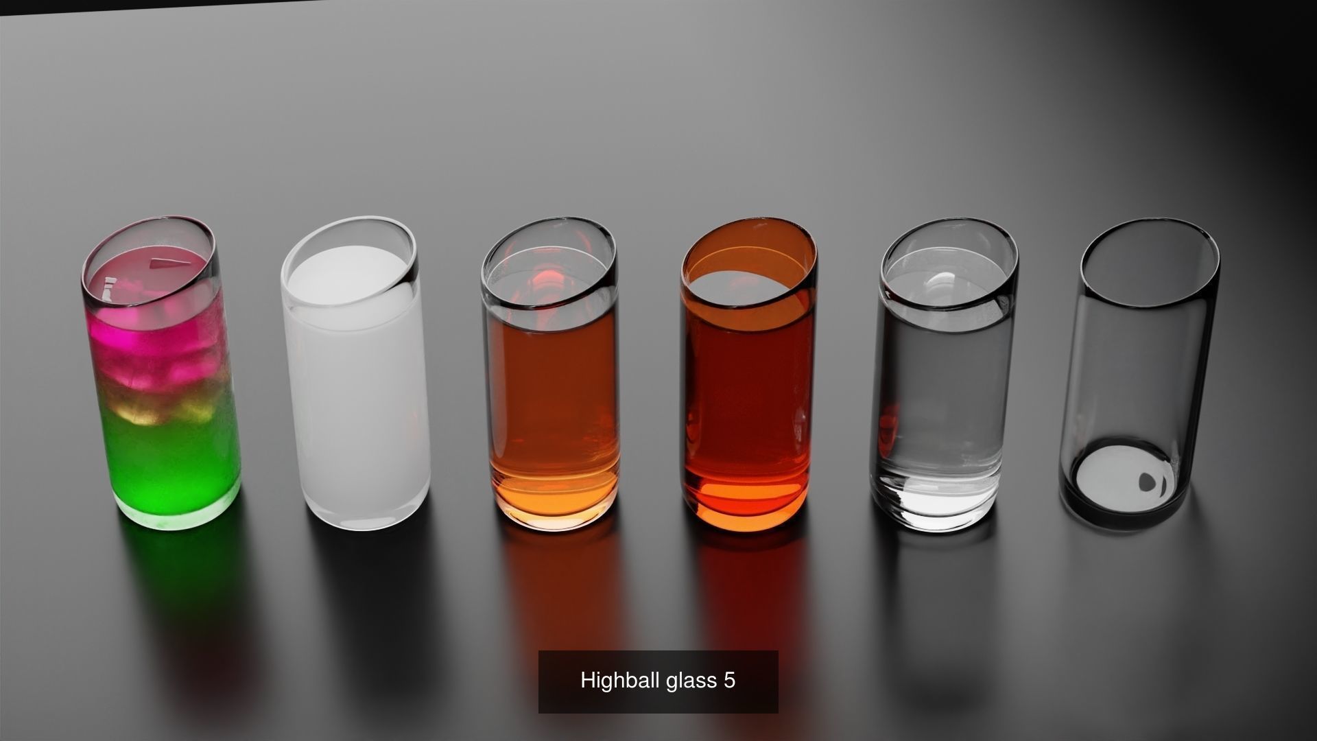 Big Fat Glass set 3D Model Collection_39