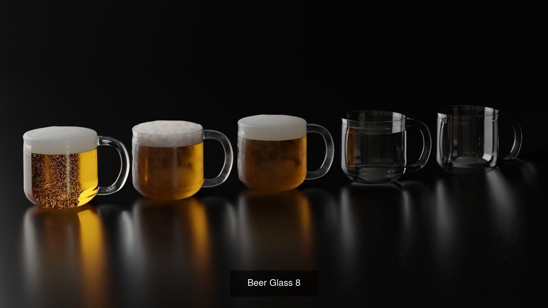 Big Fat Glass set 3D Model Collection_26