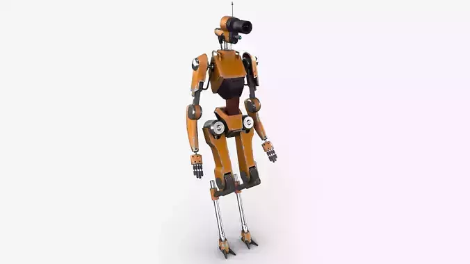 Cartoon CameraBot Low-poly 3D model