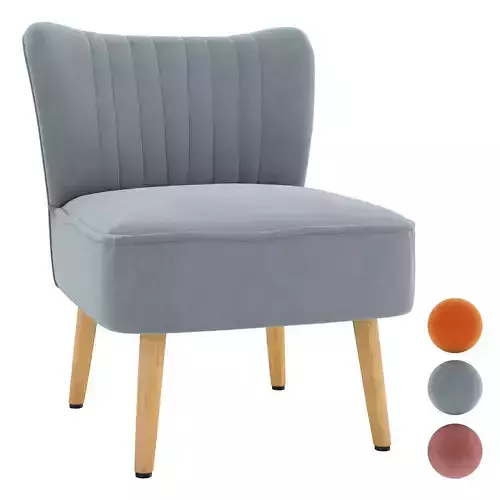 Homary-Upholstered Velvet Accent Chair Modern Accent Chair