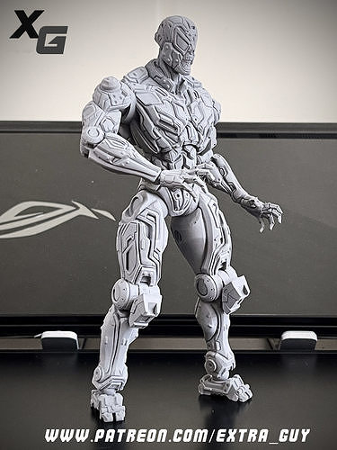 WrestlerEl Metal Monteuma Velasquez-Corte 3D Print 187 mm 3D print model