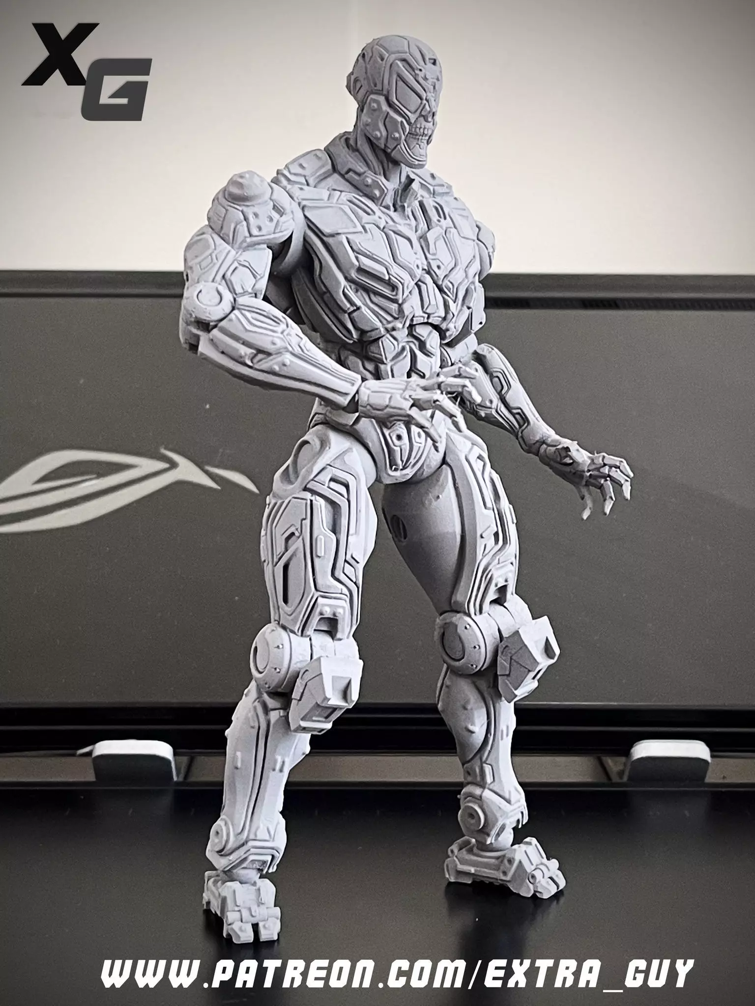 WrestlerEl Metal Monteuma Velasquez-Corte 3D Print 187 mm 3D print model