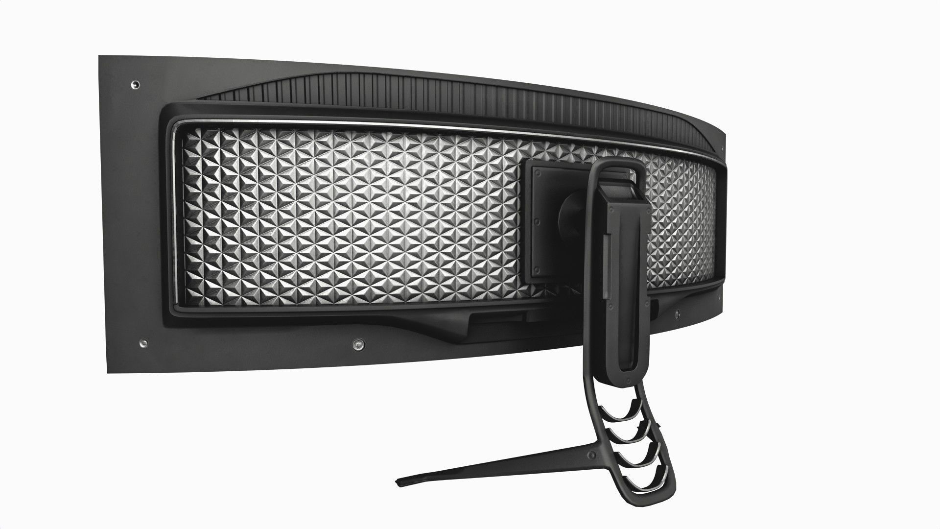 Super Ultra Wide Gaming Monitor Low-poly 3D model_8