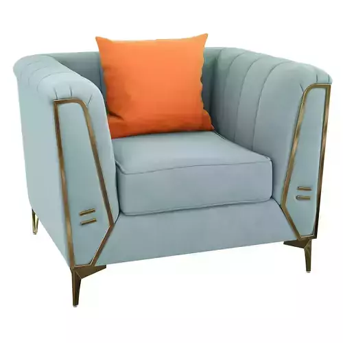 Homary-Modern Luxury Upholstered Leath-aire Accent Chair