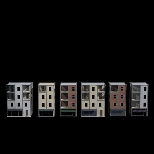 Urban Cityscape Pack  low-poly 3d model Low-poly 3D model 7