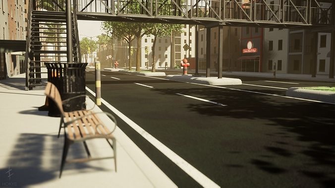Urban Cityscape Pack  low-poly 3d model Low-poly 3D model 4