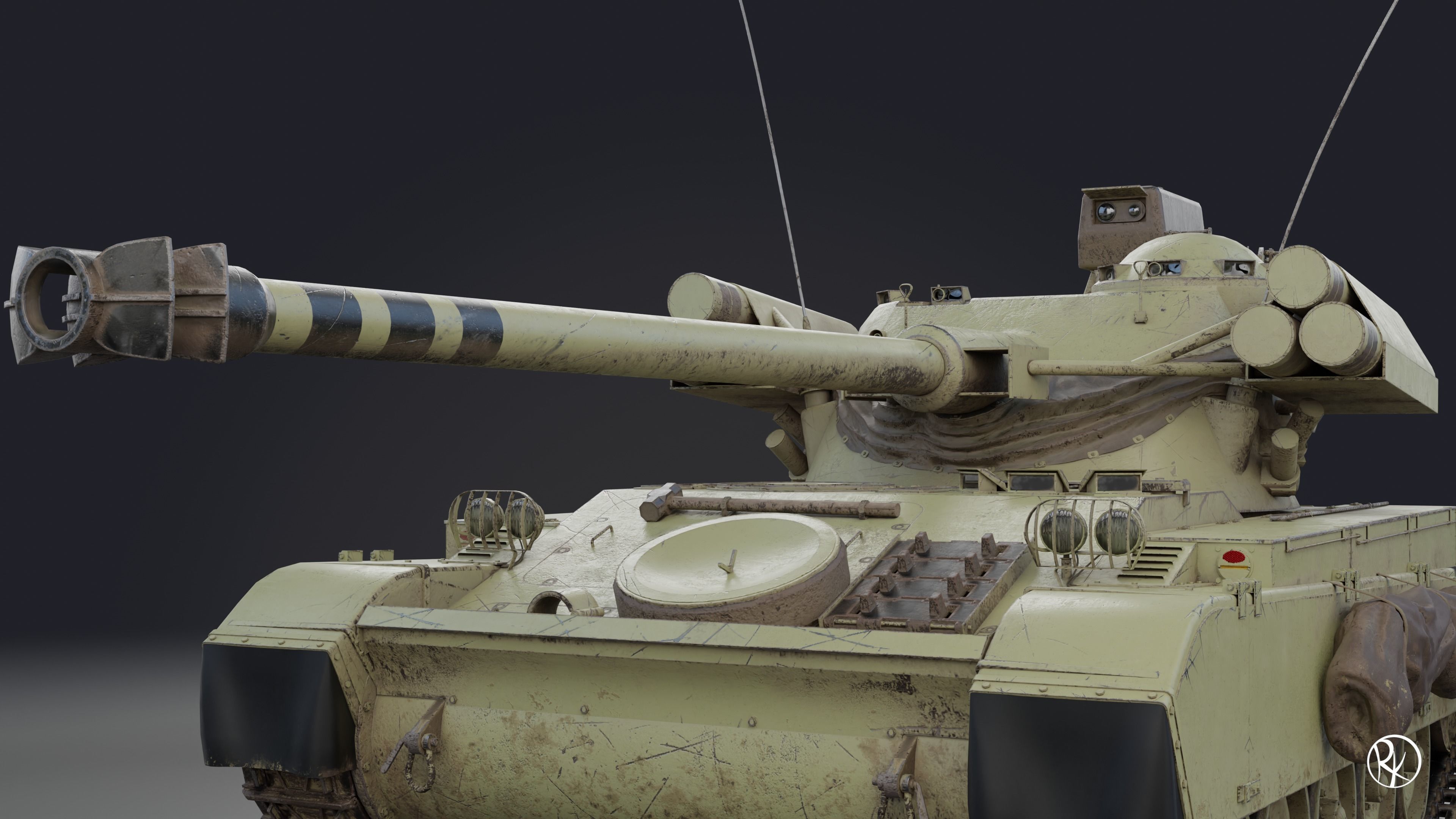 AMX-13 105 PBR Model 3D model_7