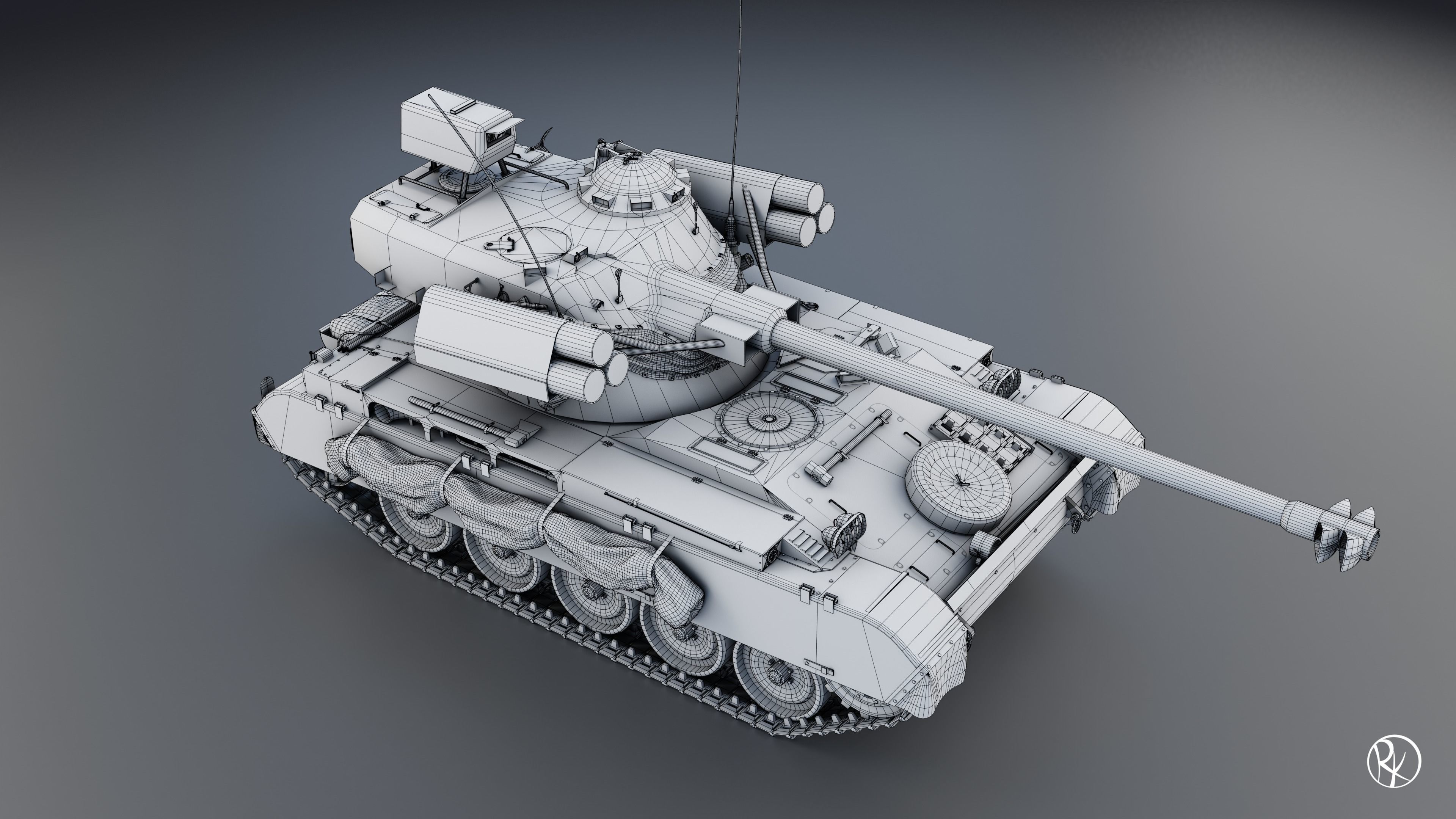AMX-13 105 PBR Model 3D model_16