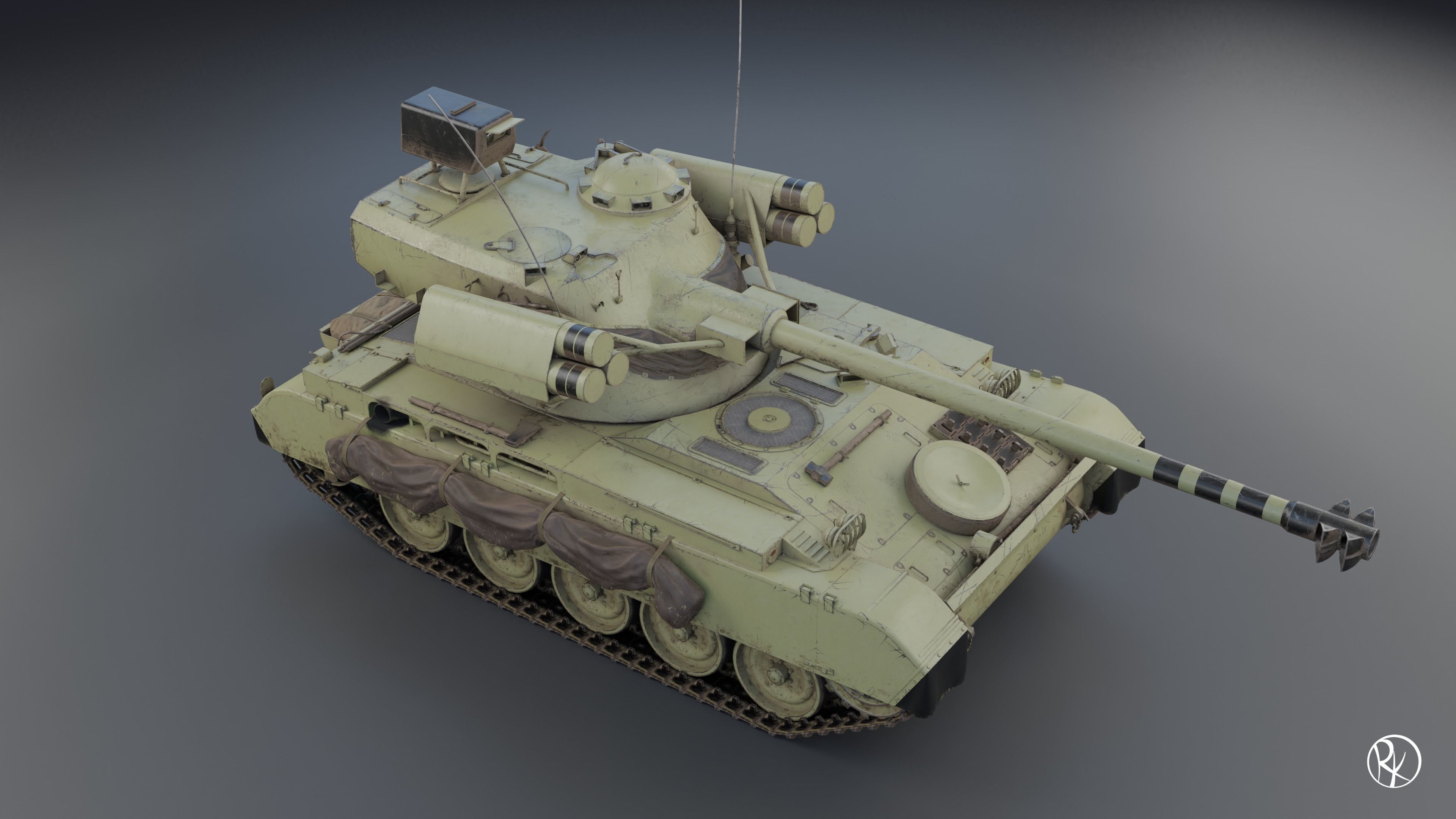 AMX-13 105 PBR Model 3D model_5