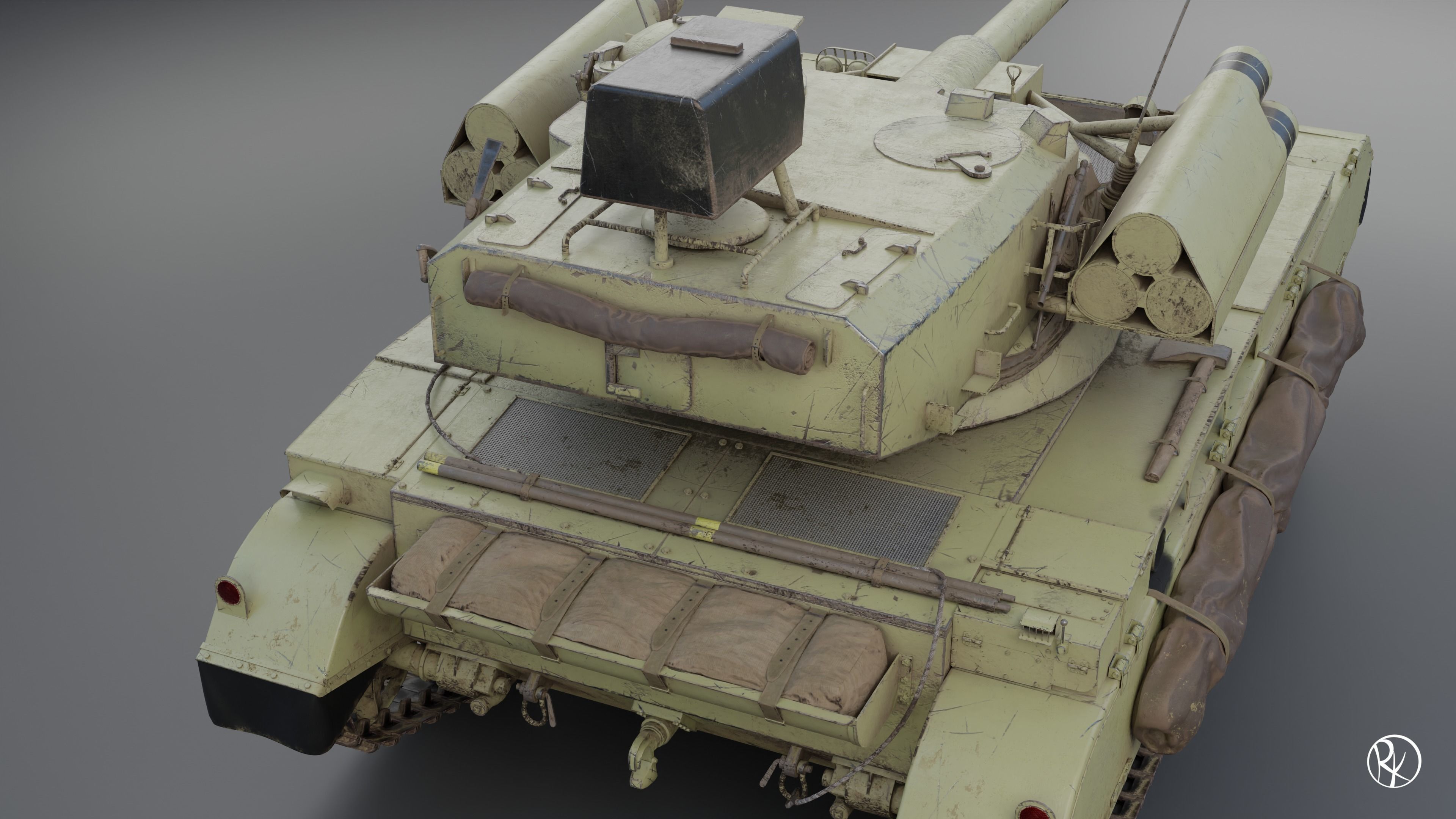 AMX-13 105 PBR Model 3D model_10