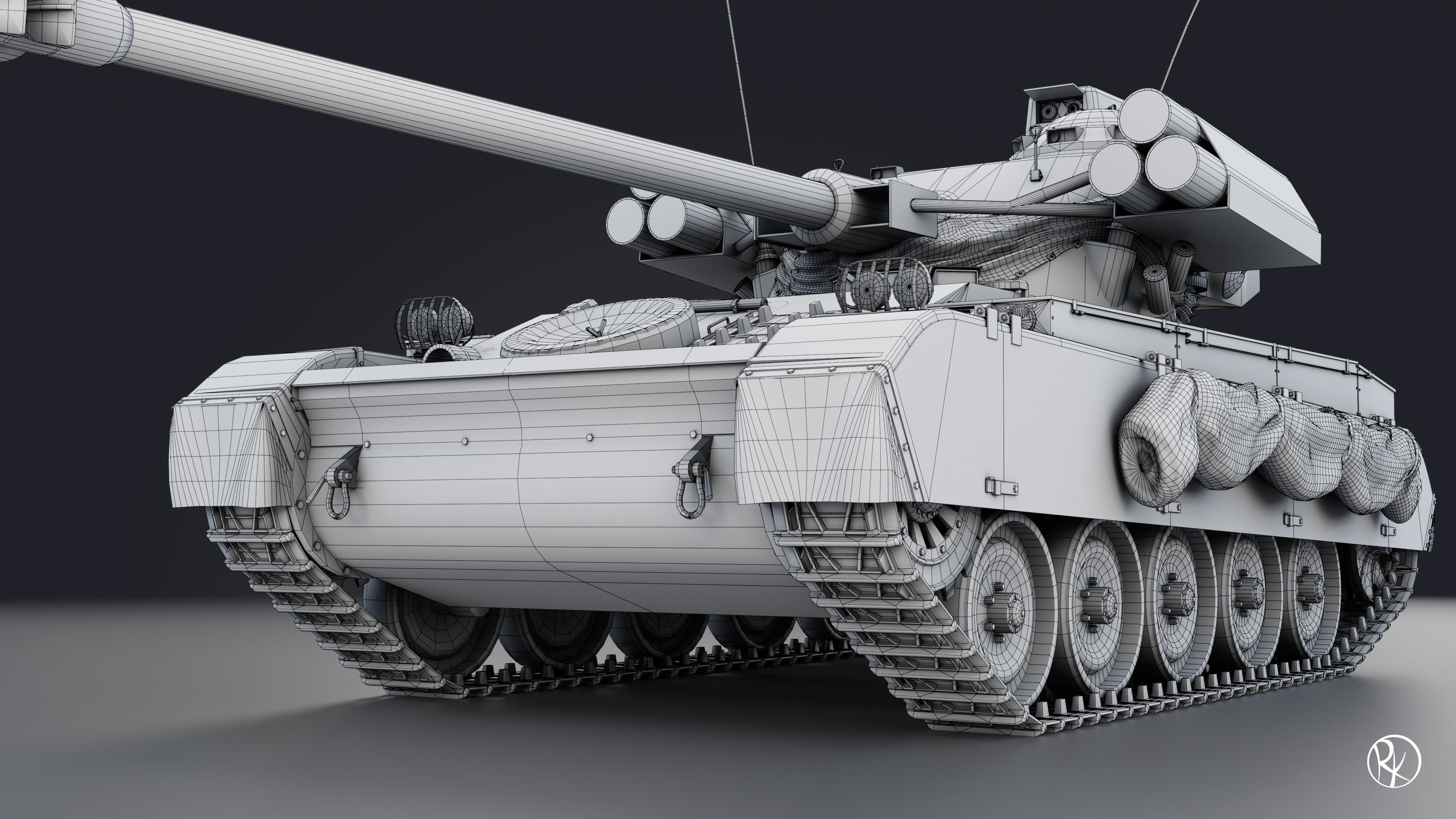 AMX-13 105 PBR Model 3D model_19
