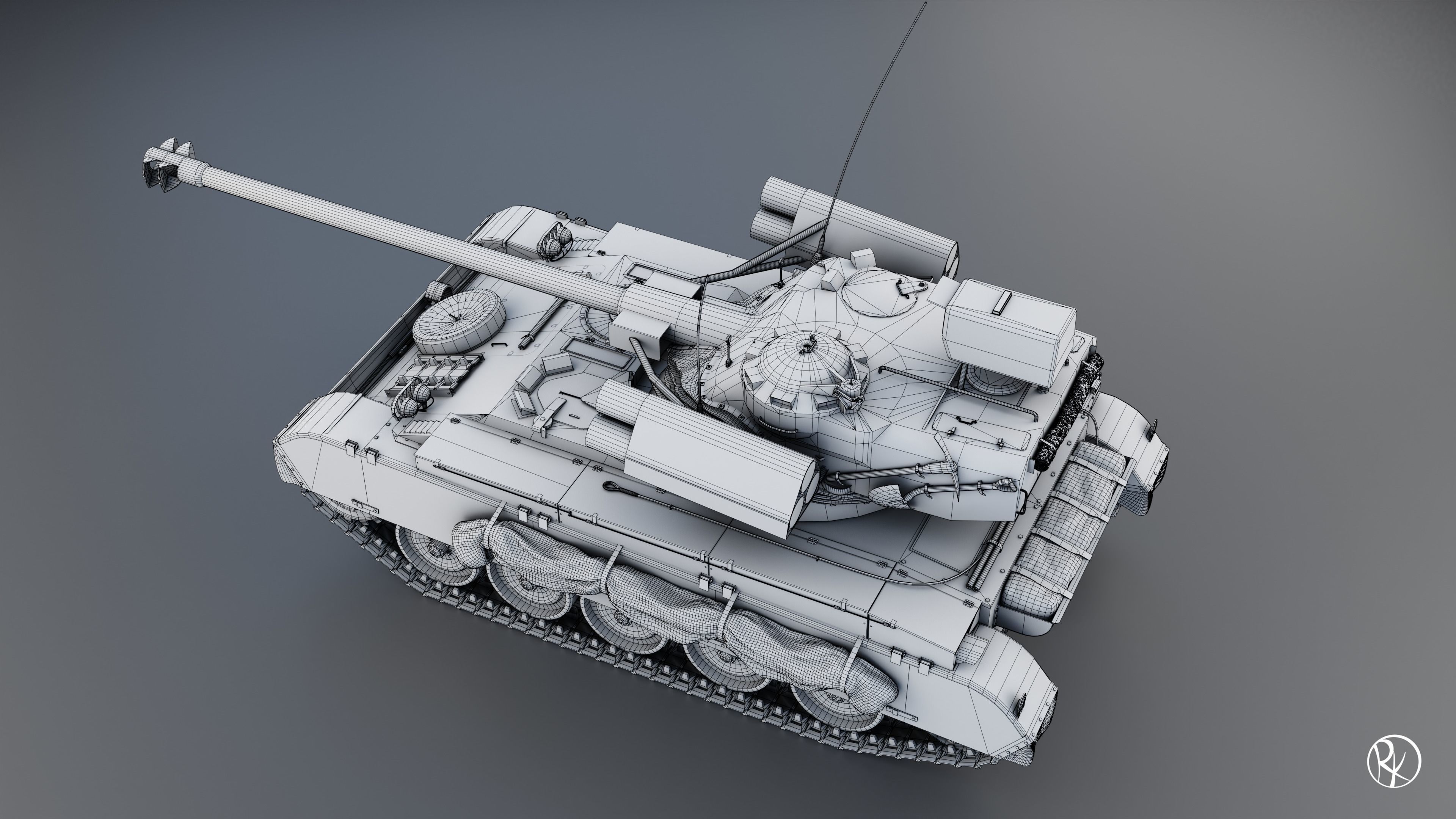 AMX-13 105 PBR Model 3D model_15