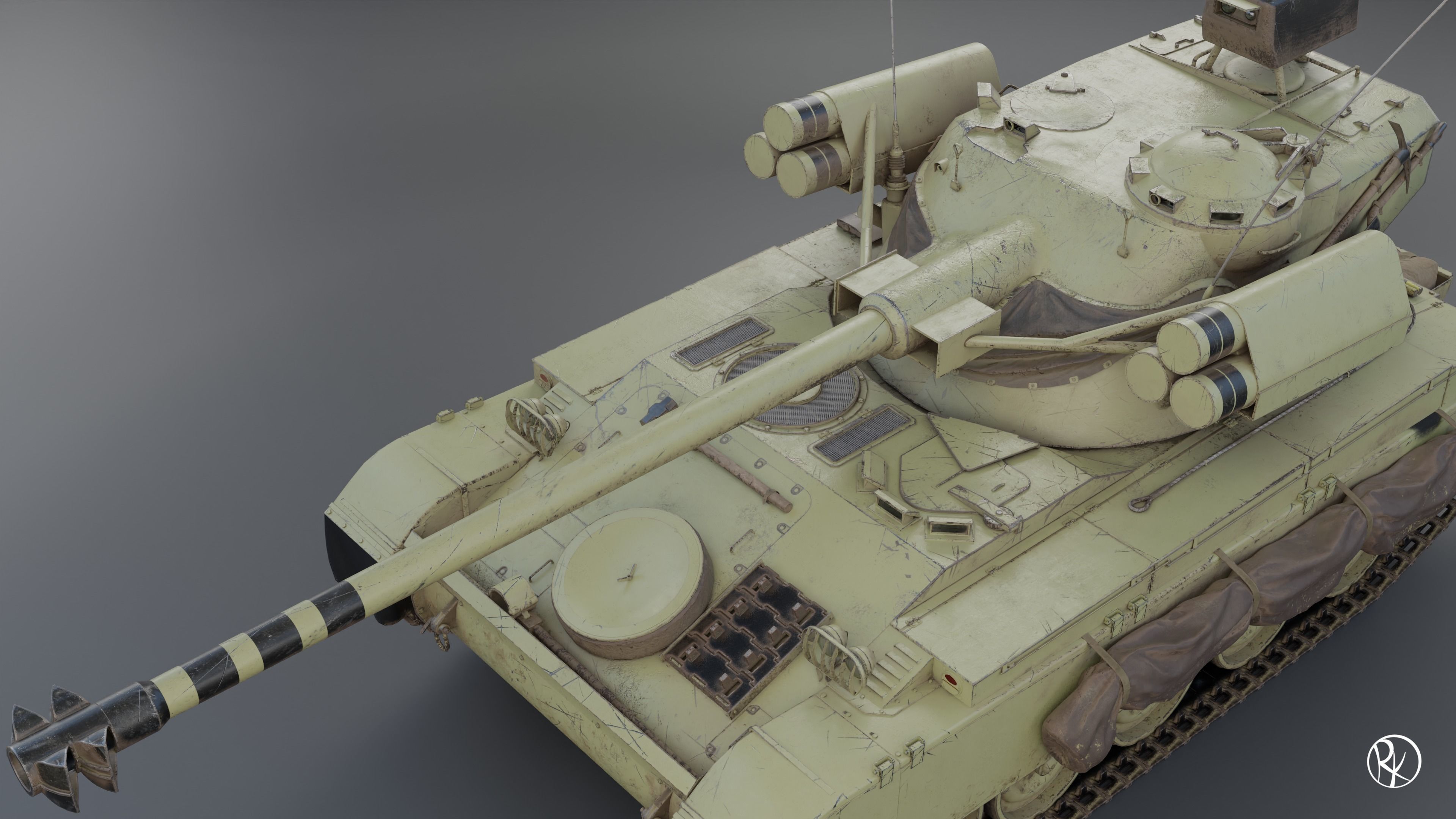 AMX-13 105 PBR Model 3D model_6
