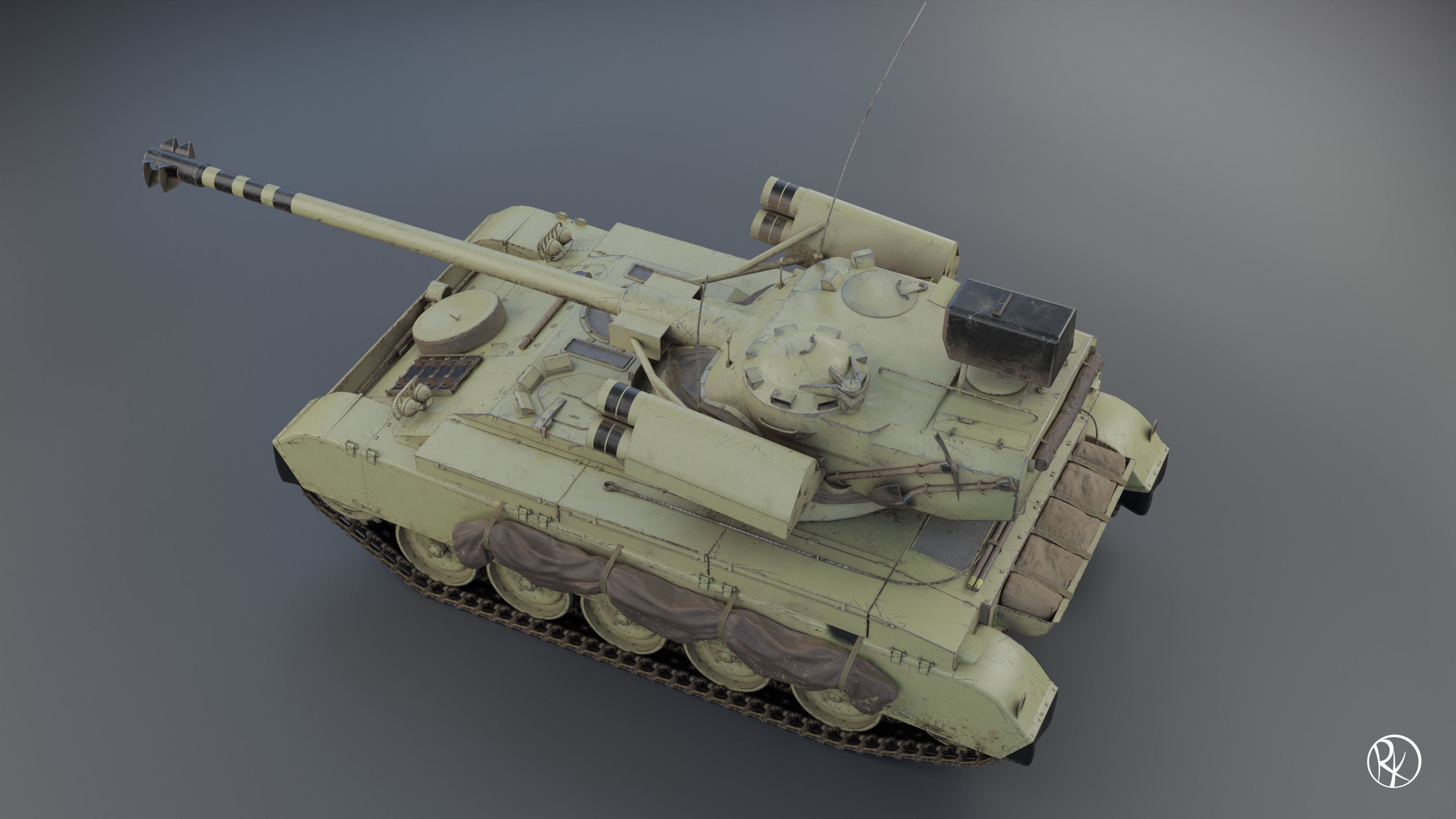 AMX-13 105 PBR Model 3D model_4