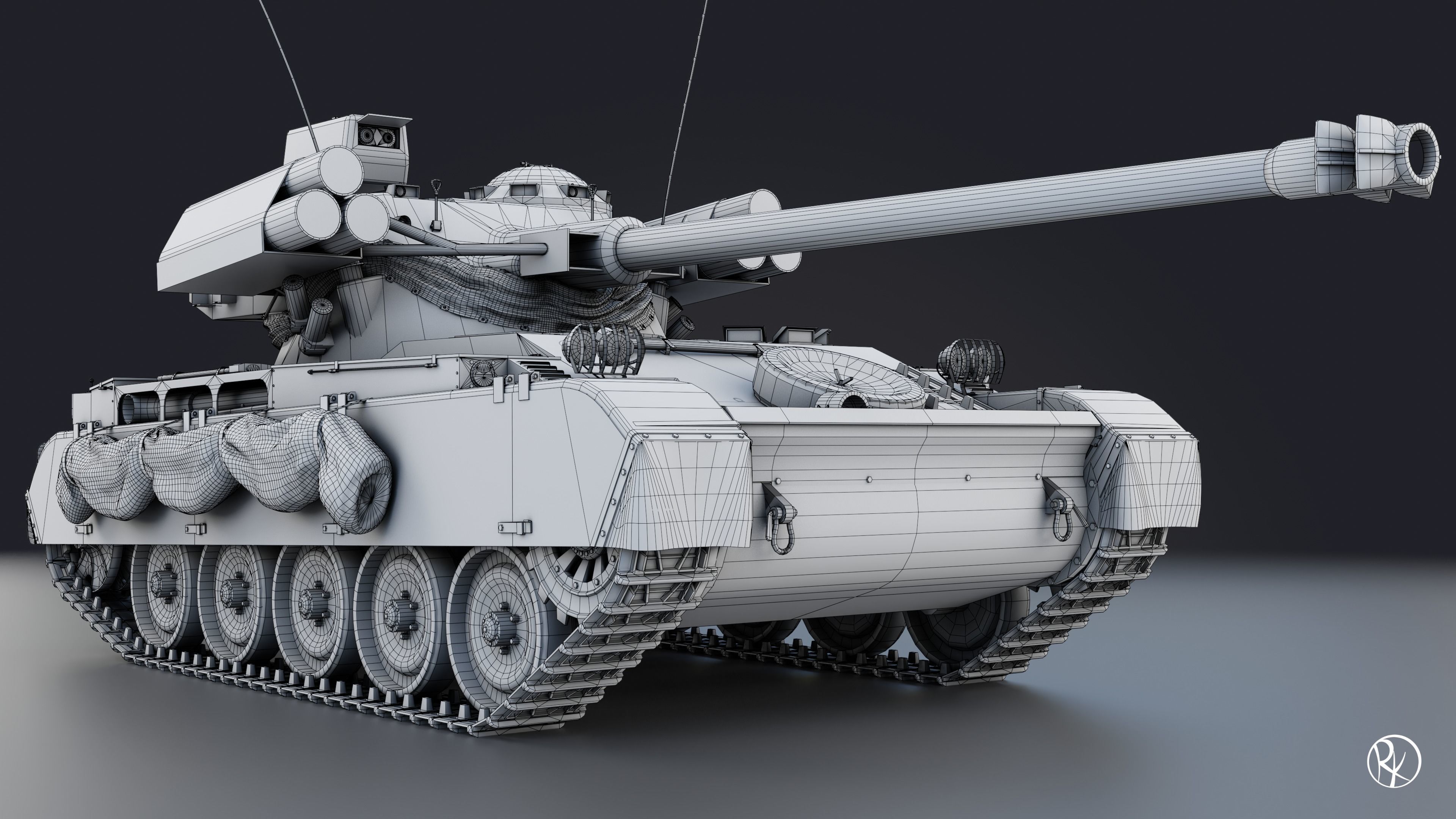AMX-13 105 PBR Model 3D model_23