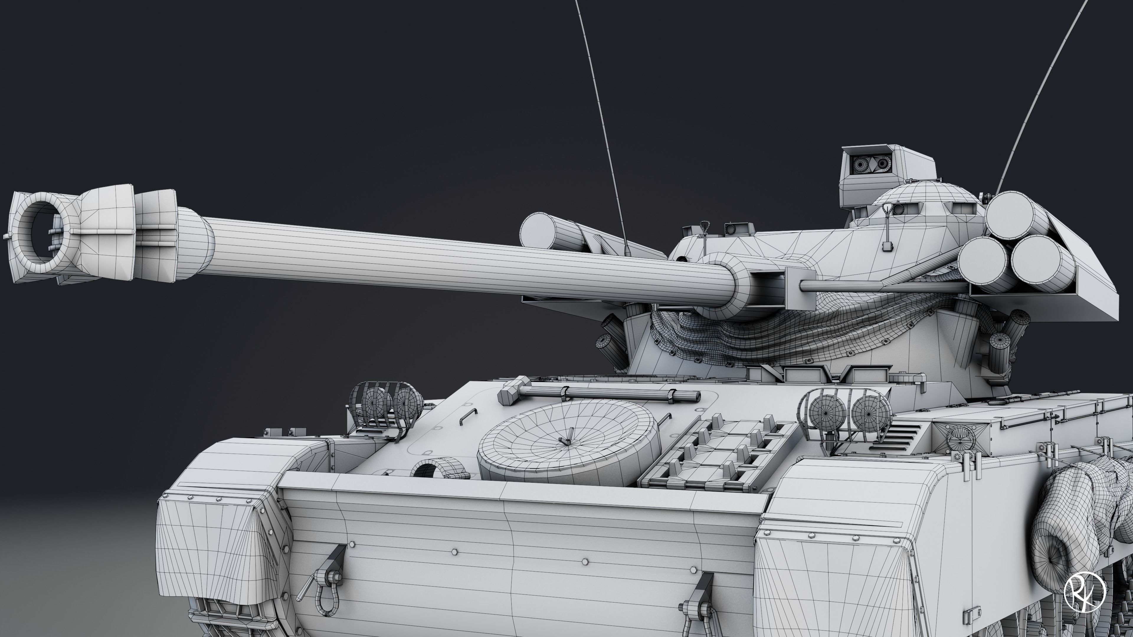 AMX-13 105 PBR Model 3D model_18