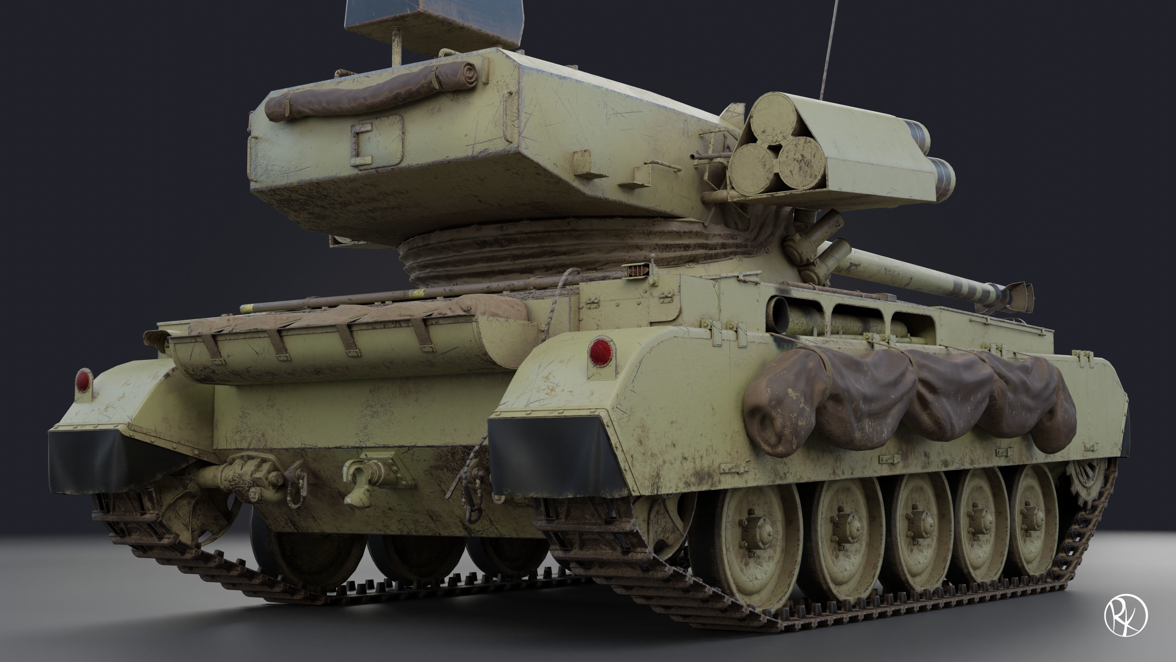 AMX-13 105 PBR Model 3D model_9