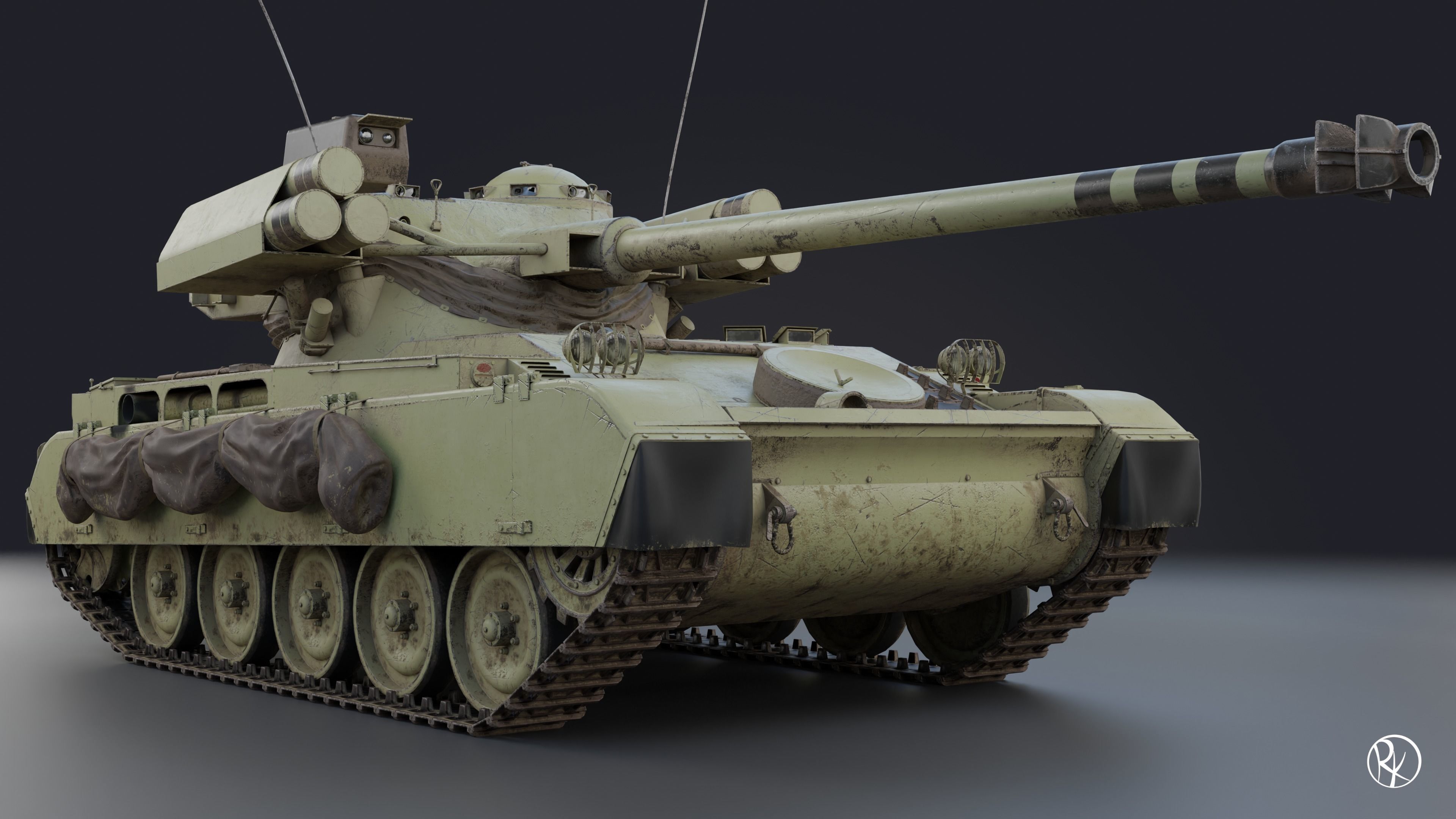 AMX-13 105 PBR Model 3D model_12