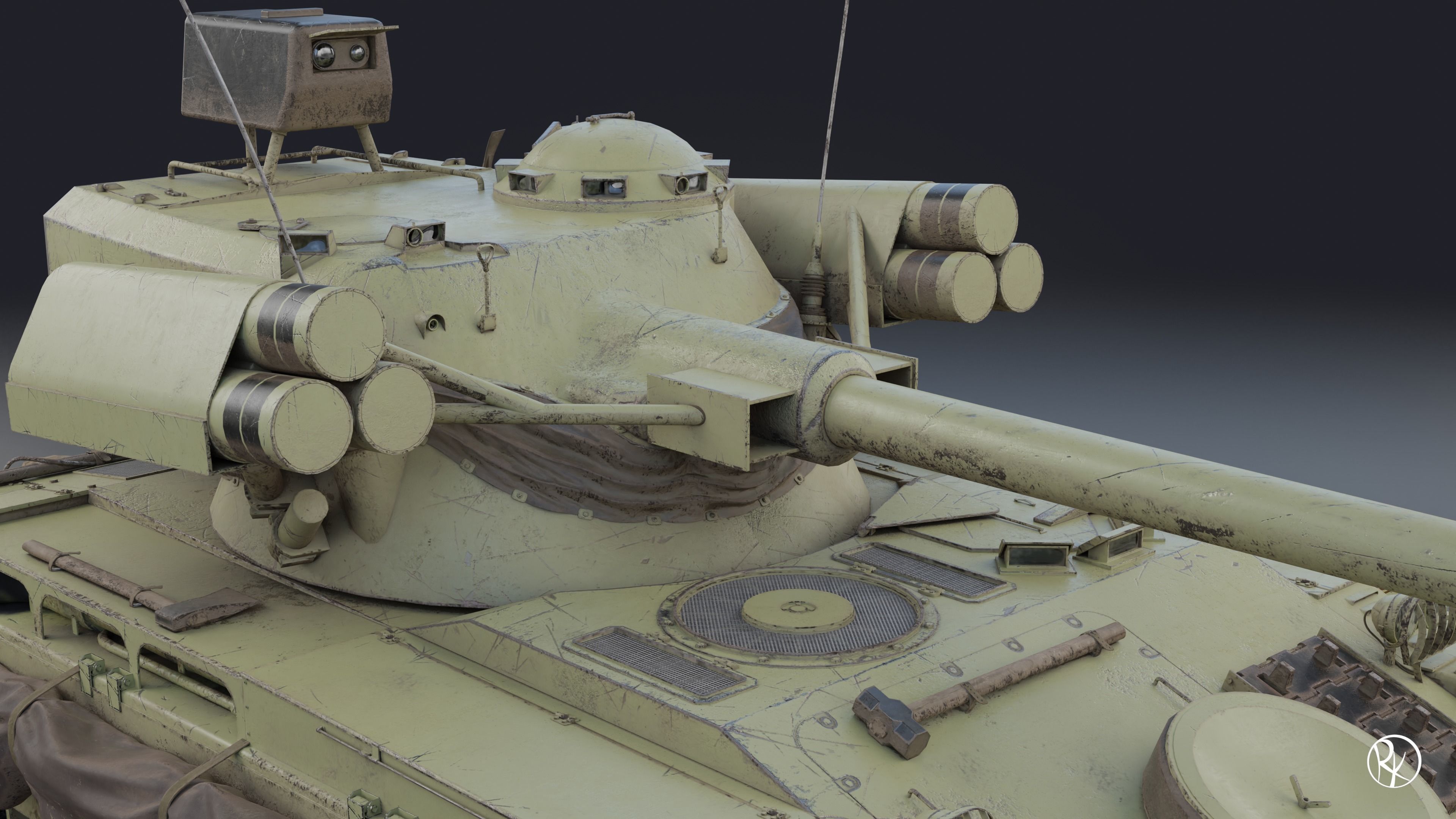 AMX-13 105 PBR Model 3D model_11