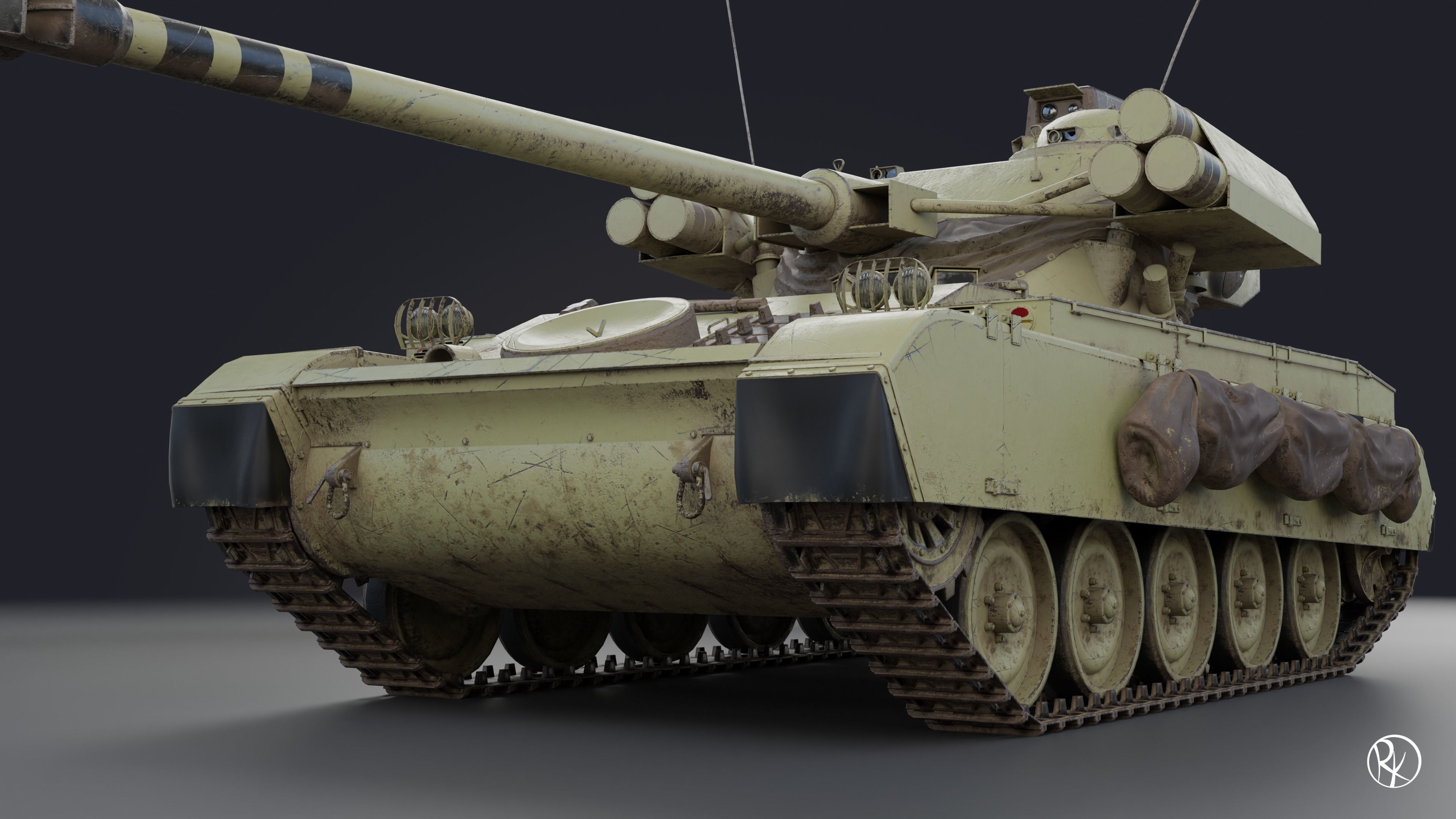 AMX-13 105 PBR Model 3D model_8