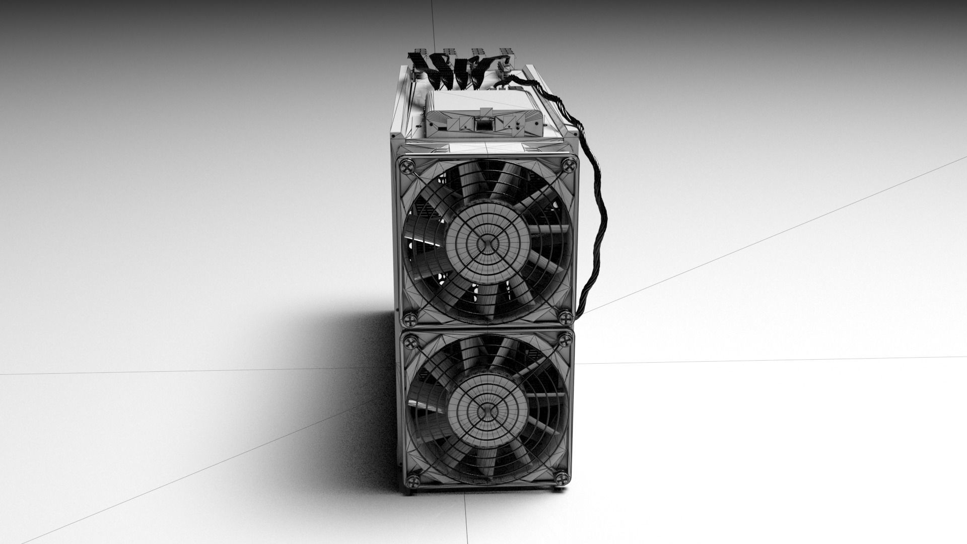Innosilicon A10 Pro Cryptocurrency Asic Miner 3D model_7