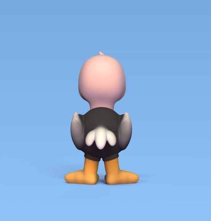 Cute Ostrich 3D print model_2
