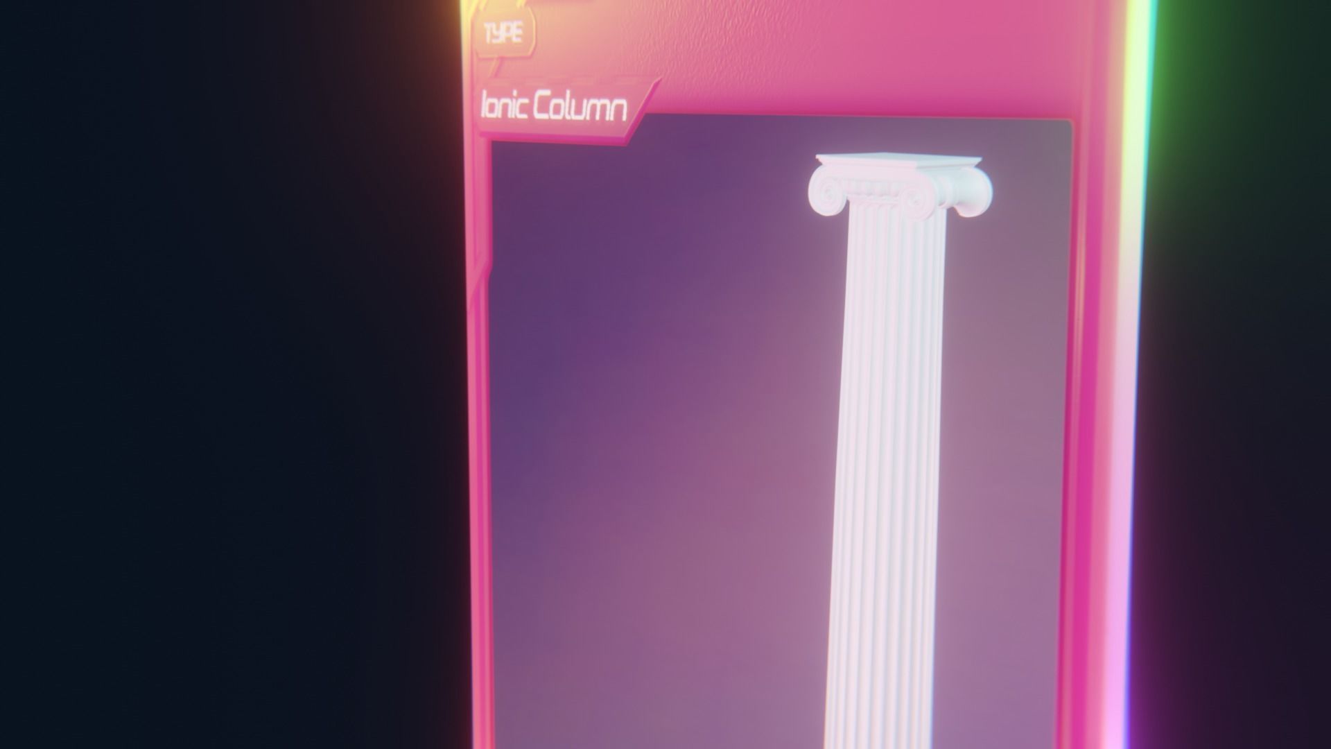 Infinite Background NFT Card Template - Animated in Blender Low-poly 3D model_4