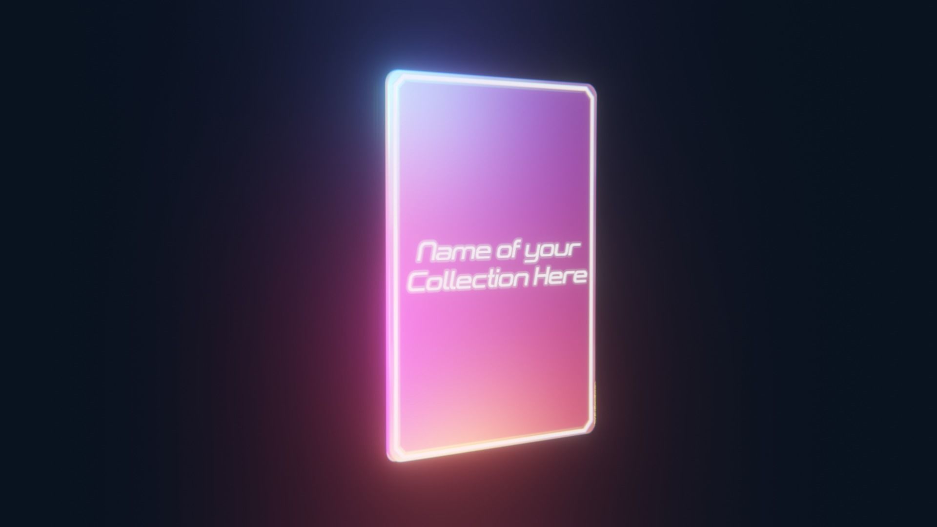 Infinite Background NFT Card Template - Animated in Blender Low-poly 3D model_8