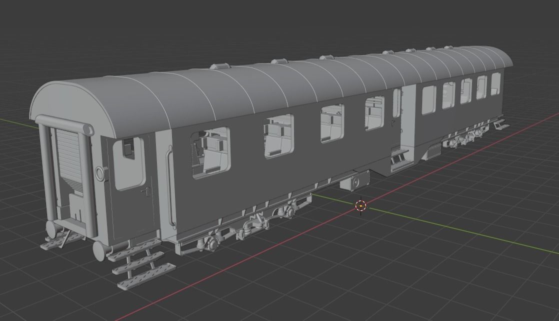 H0 1-87 scale Umbauwagen AB4yg 1st and 2nd class 3D print model_1