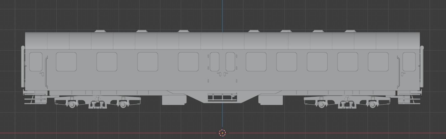 H0 1-87 scale Umbauwagen AB4yg 1st and 2nd class 3D print model_2