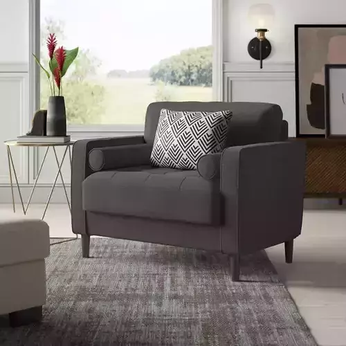 Garren Club Sofa Chair - 2 Colour 3D model