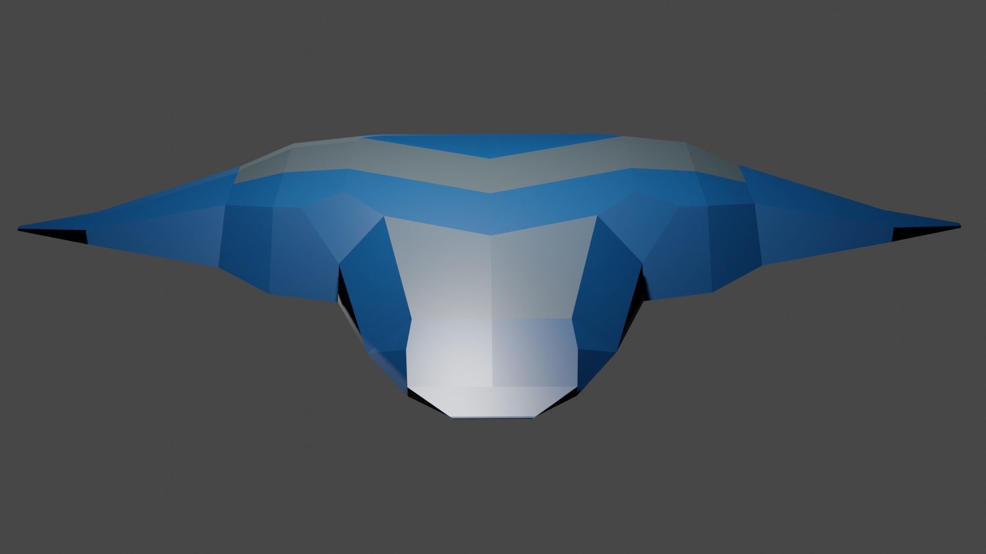 Blue Spaceship 3D model_1