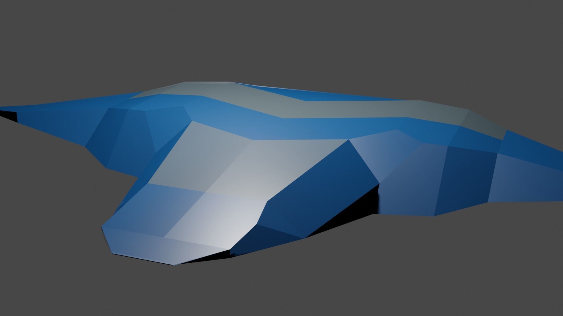 Blue Spaceship 3D model_4