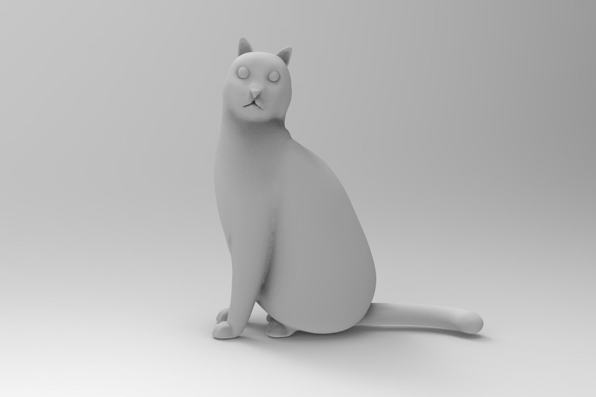 Cat Model with eyes 3D model_7