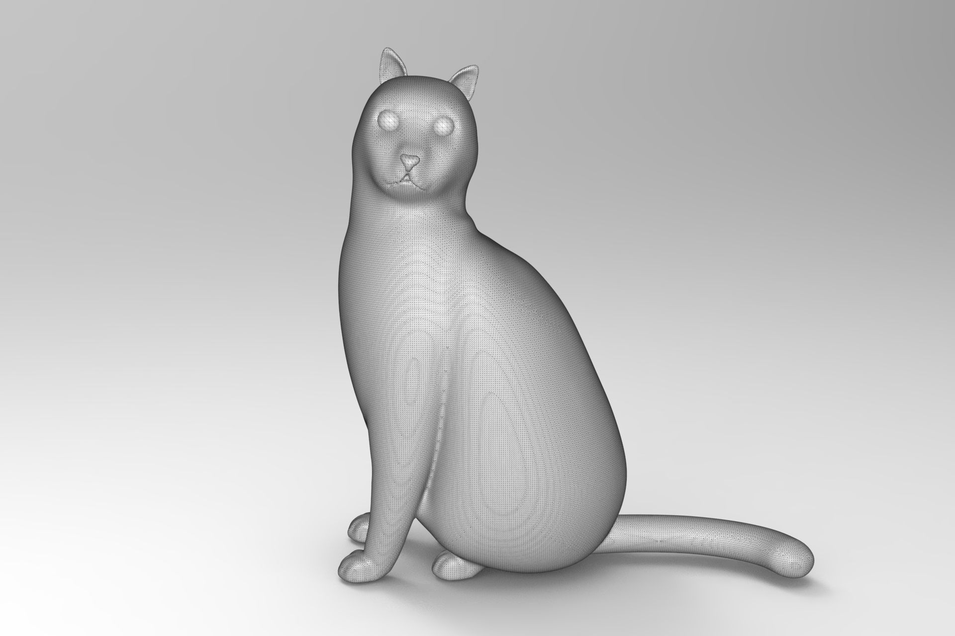 Cat Model with eyes 3D model_5