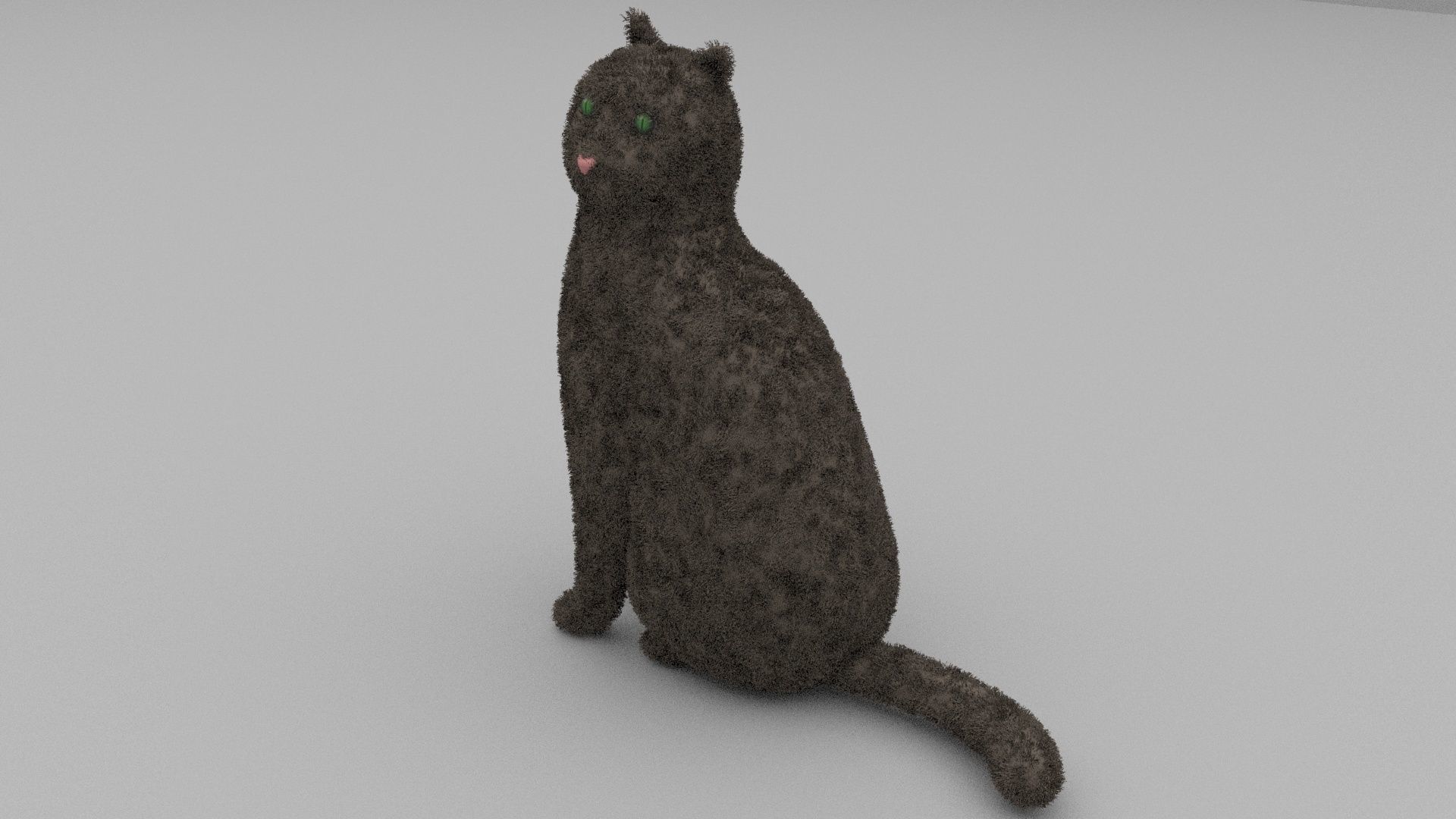 Cat Model with eyes 3D model_2